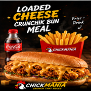 Loaded Cheese Crunchik Bun Meal