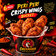 Peri Peri Crispy Wings – 6 Pcs